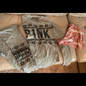 Victoria's Secret PINK thermal pajamas. Size small.